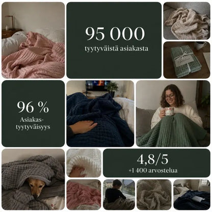 Pehmeä musliinipeitto